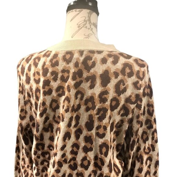 A New Day Leopard Print Cream Brown Women's Small - Picture 11 of 12